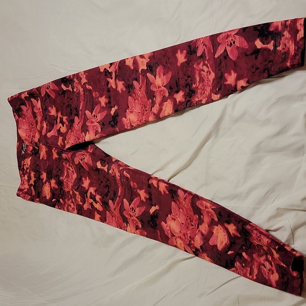 SALE Medium pink floral workout leggings